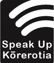 Speak Up Kōrerotia logo