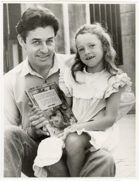 Gavin Bishop with his daughter, 8 June 1984